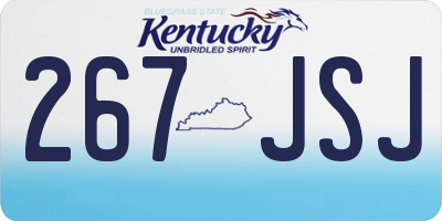 KY license plate 267JSJ