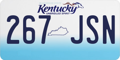 KY license plate 267JSN