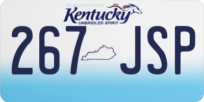 KY license plate 267JSP