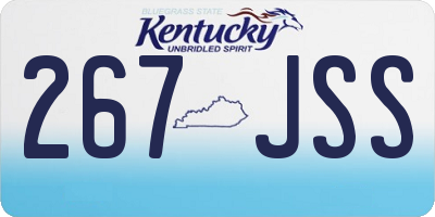 KY license plate 267JSS