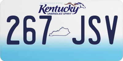 KY license plate 267JSV