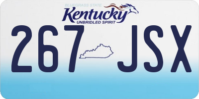 KY license plate 267JSX