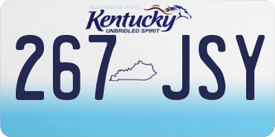 KY license plate 267JSY