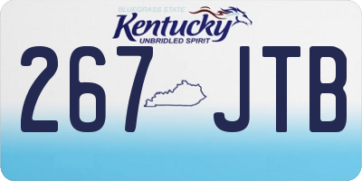 KY license plate 267JTB