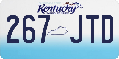 KY license plate 267JTD