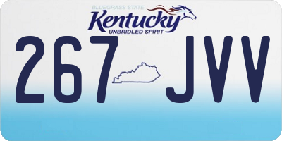 KY license plate 267JVV