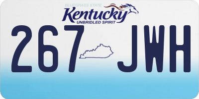 KY license plate 267JWH