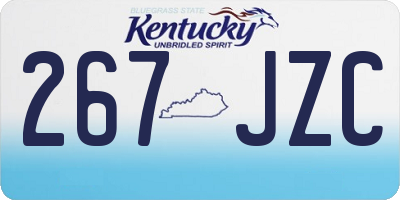 KY license plate 267JZC