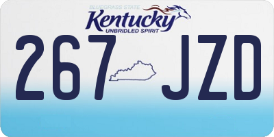 KY license plate 267JZD