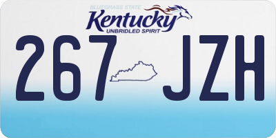 KY license plate 267JZH