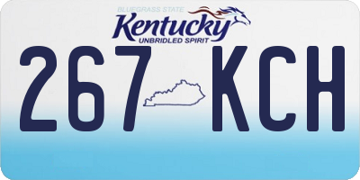 KY license plate 267KCH