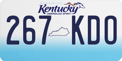 KY license plate 267KDO