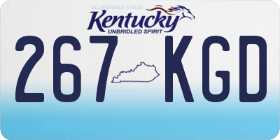 KY license plate 267KGD
