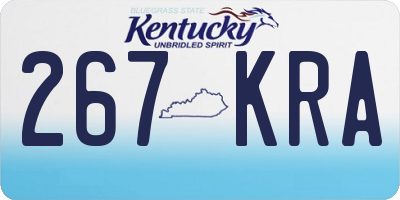 KY license plate 267KRA