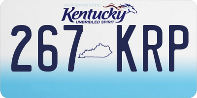 KY license plate 267KRP