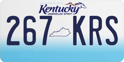 KY license plate 267KRS