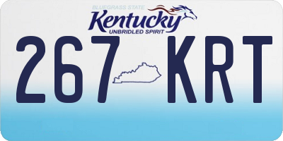 KY license plate 267KRT