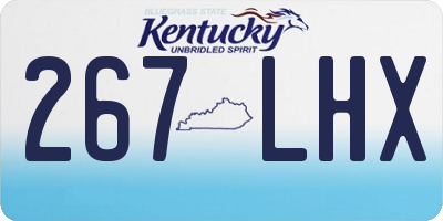 KY license plate 267LHX