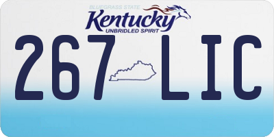 KY license plate 267LIC