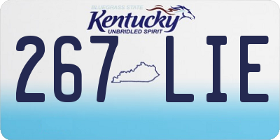 KY license plate 267LIE