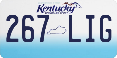 KY license plate 267LIG