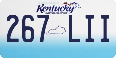KY license plate 267LII