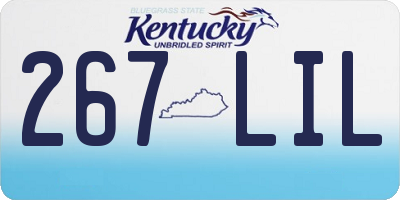 KY license plate 267LIL