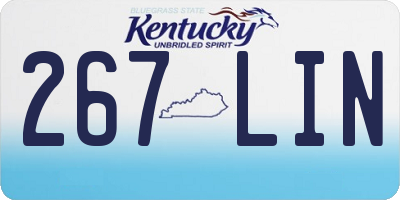 KY license plate 267LIN