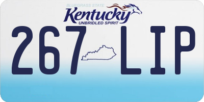KY license plate 267LIP