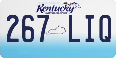 KY license plate 267LIQ