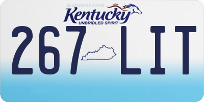 KY license plate 267LIT