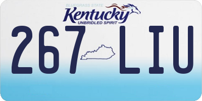 KY license plate 267LIU