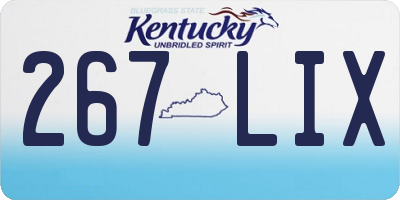 KY license plate 267LIX