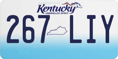 KY license plate 267LIY