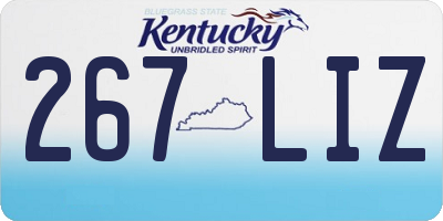 KY license plate 267LIZ