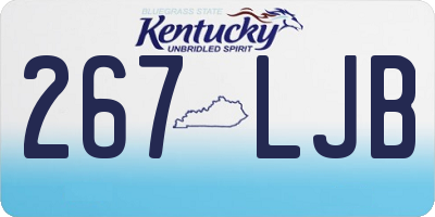 KY license plate 267LJB