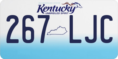 KY license plate 267LJC