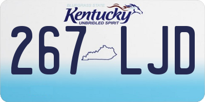 KY license plate 267LJD