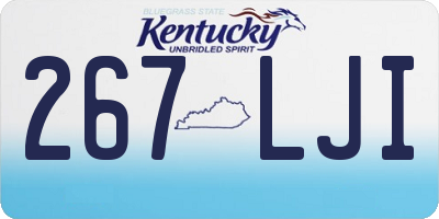 KY license plate 267LJI