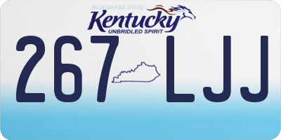 KY license plate 267LJJ