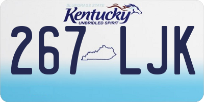 KY license plate 267LJK