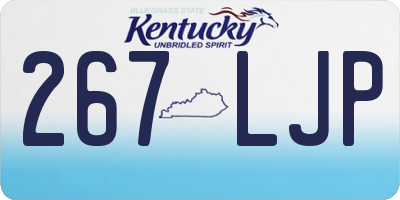 KY license plate 267LJP