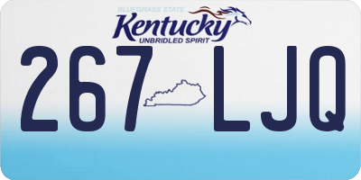 KY license plate 267LJQ