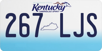 KY license plate 267LJS