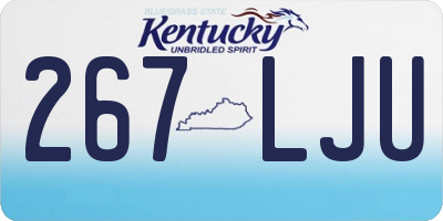 KY license plate 267LJU