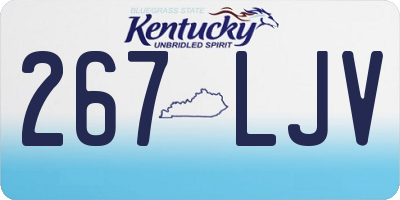 KY license plate 267LJV