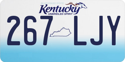 KY license plate 267LJY