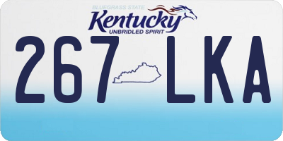 KY license plate 267LKA