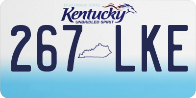KY license plate 267LKE