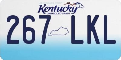 KY license plate 267LKL